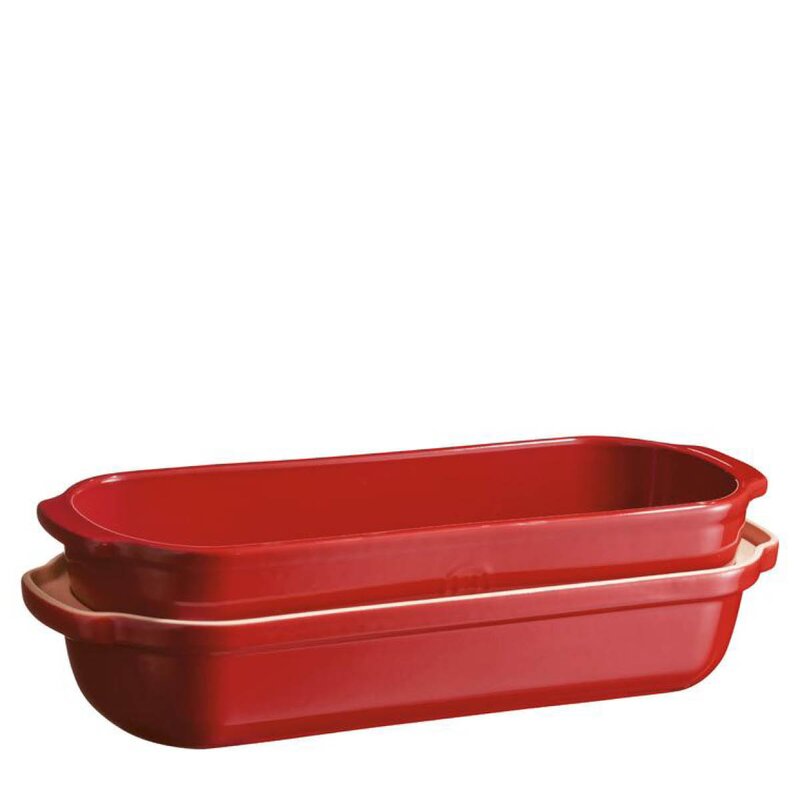Emile Henry Brödform rektangulär 4,5 L röd