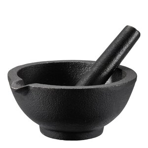 Dorre Gilly gjutjärnsmortel 13 cm svart
