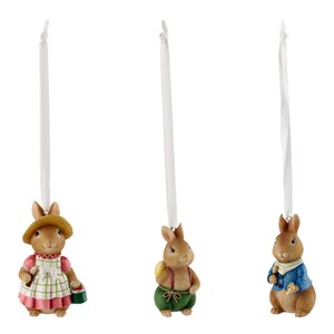 Villeroy & Boch Spring Fantasy påskpynt hängande kaniner 3 delar