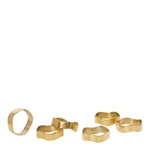 Broste Copenhagen Zina servettring 4,5x10,5 cm 6-pack mässing