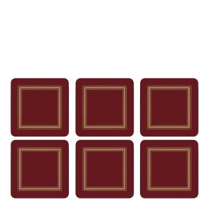 Pimpernel  Classic Glasunderlägg 6-pack Vinröd
