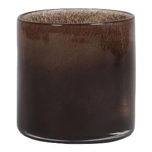 Tell Me More Lyric Ljuslykta Glas 10x10 cm Mörk Brun