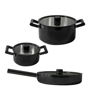 Vargen & Thor Glima grytset 3 delar Ltd. Ed. svart
