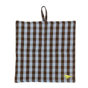 A World of Craft Maria grytlapp 21x21 cm ljusblå/brun