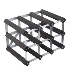 The Swedish Wine Rack Factory Vinställ 9 flaskor monterad svart