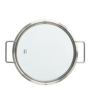 Eva Trio Platt glaslock 24 cm borstat stål