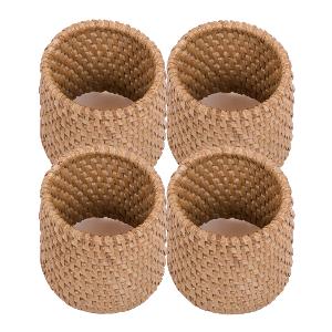 Ziczac Rattan Servettring 4,5 cm 4-pack Beige