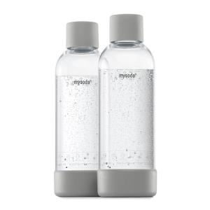MySoda Woody flaska 1 L 2-pack grå