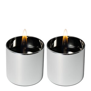 Tenderflame Lilly 8 lykta 2-pack + 0,5 L bränsle silver