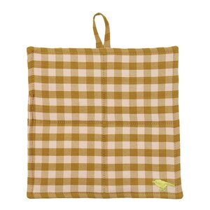 A World of Craft Maria grytlapp 21x21 cm rosa/senapsgul