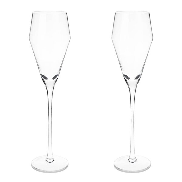 Viski Raye Angled proseccoglas i kristall 24 cl 2-pack