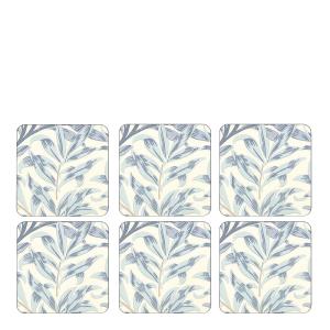 Morris & Co Willow Bough Glasunderlägg 6-pack blå