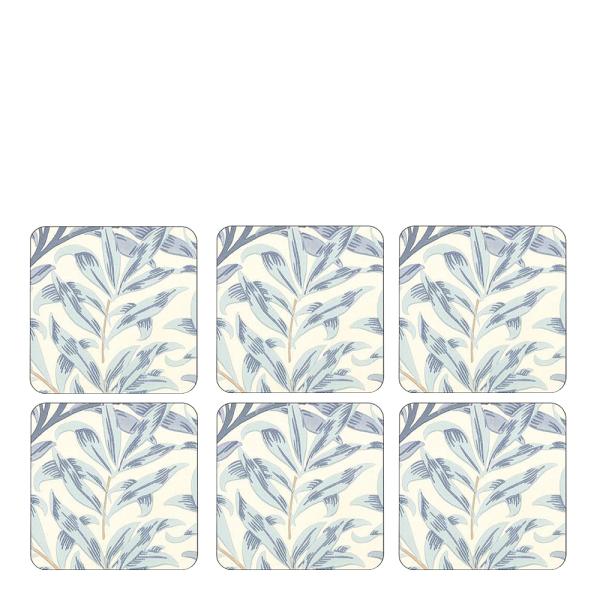 Morris & Co Willow Bough Glasunderlägg 6-pack blå