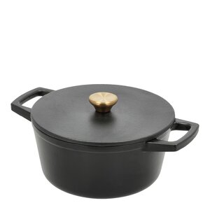 Holm Gjutjärnsgryta 3,6 L 22,5 cm svart