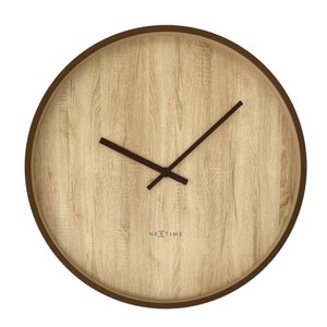 NeXtime Oslo Large väggklocka 50 cm brun/mörk
