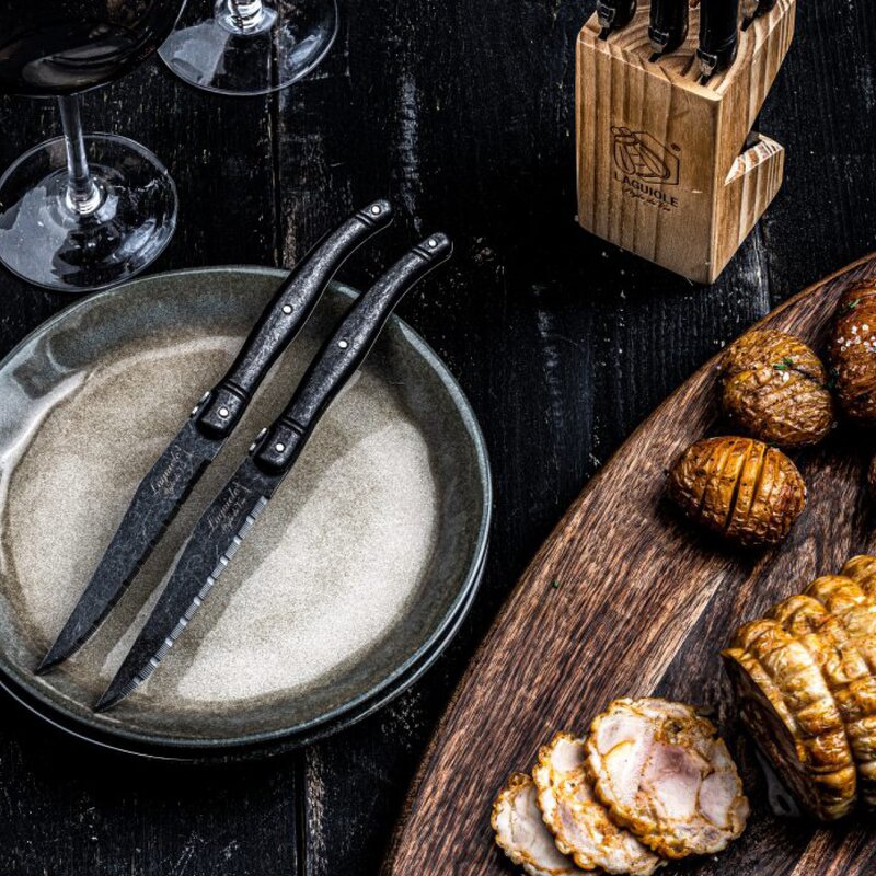 Laguiole Style de Vie Grillbestick kniv 23 cm 6-pack Stonewash