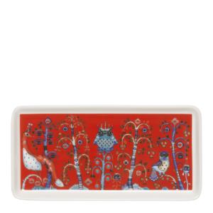 iittala Taika tallrik rektangel 12x24 cm röd