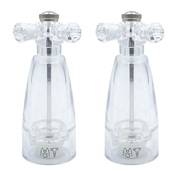 Vargen & Thor Axia salt- och pepparkvarn 14,5 cm 2 delar akryl klar