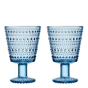 iittala Kastehelmi Glas på fot 2-pack Aqua