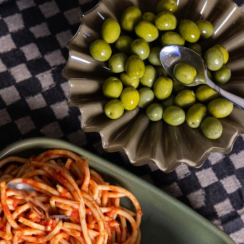 ByOn Lori skål 18 cm grön/beige