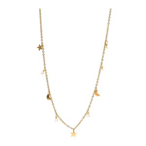A&C Oslo Steel - Miniature halsband kort med stjärntema guld