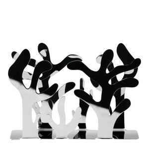 Alessi Mediterraneo servetthållare 12 cm blankt stål