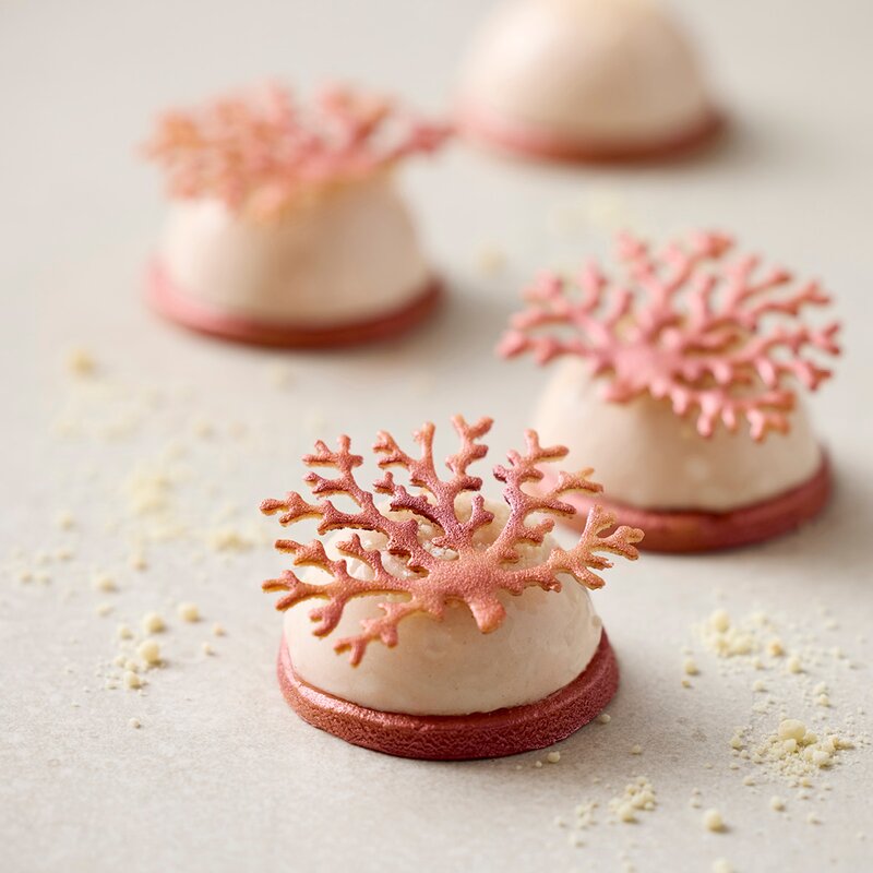 Blomsterbergs Bakform Tuile form träd för 4-pack latte