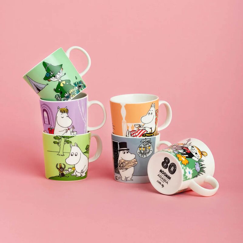 MoominArabia Muminmugg 30 cl Lilla My + Snusmumriken 2-pack 80 år