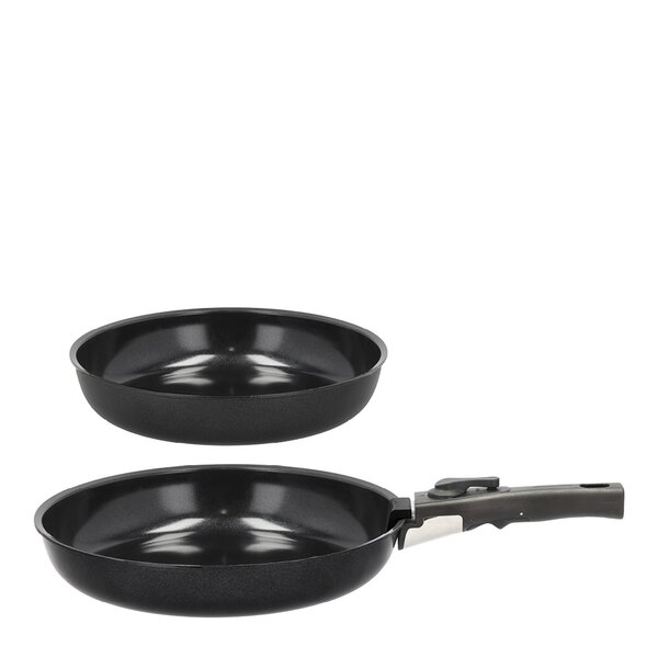 Holm Stekpanna 2 delar avtagbart handtag 24/28 cm alu/ker