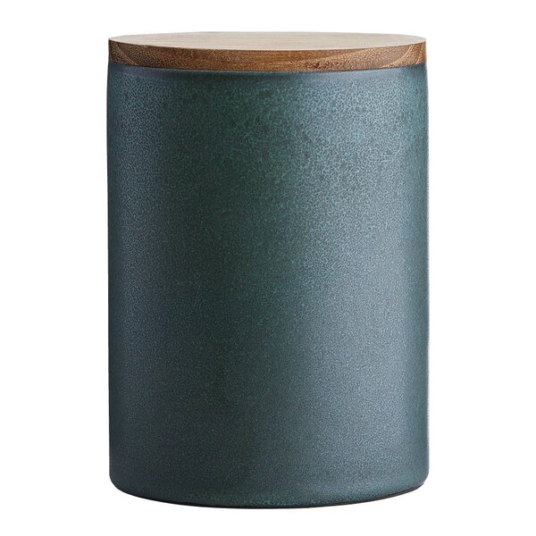 Aida RAW Northern Green redskapskruka med lock 15x10 cm teak