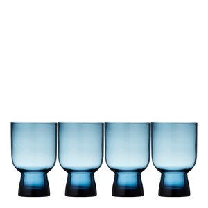 Lyngby Glas Sorrento vattenglas 30 cl 4-pack blå