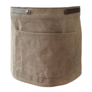 Crafted Canvas förkläde kort 67x35 cm brun