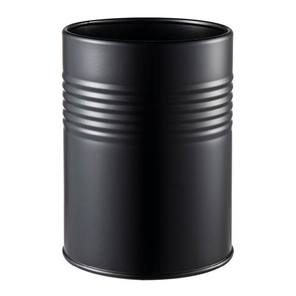 Modern House Black Box rund förvaringsburk 14x10,5 cm svart