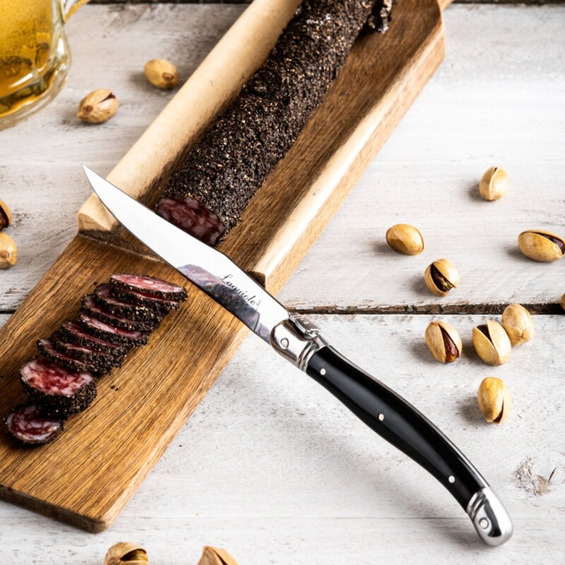 Laguiole Style de Vie Skärbräda med kniv för korv