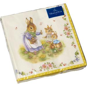 Villeroy & Boch Spring Fantasy servett 33 cm 20-pack påsk familj