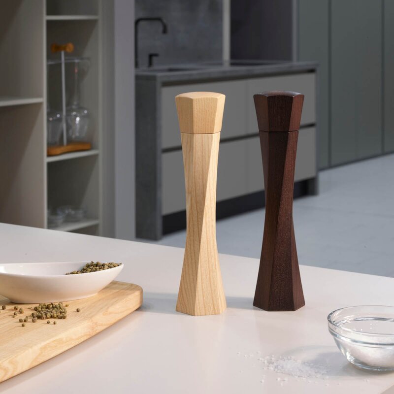 Legnoart Twist salt- och pepparkvarn keramiskt 26 cm ljust askträ