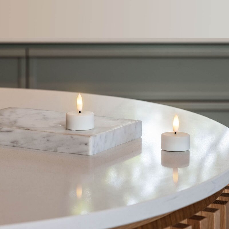 Moods & More Tealight Candle LED värmeljus 2-pack 3,9x2 cm vit