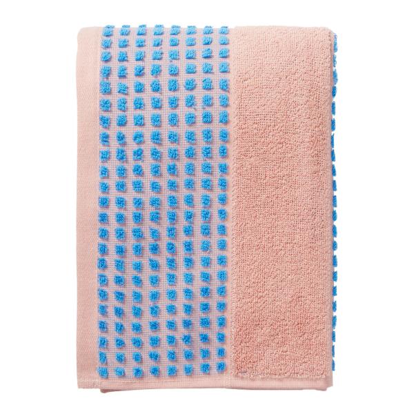 Check Handduk 50x100 cm Soft Pink/Blå