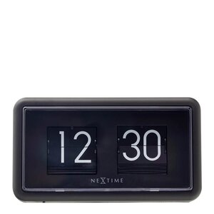 NeXtime Flip Clock 24HR bordsklocka / väggklocka 18 cm svart