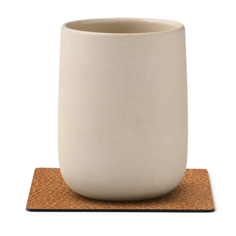 LIND DNA Square Hippo Glasunderlägg 10x10 cm Natur
