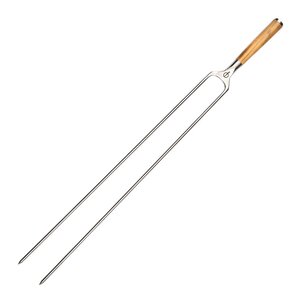 Forged Churrasco gaffelspett grillspett 60 cm stål/olivträ