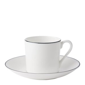 Gustafsberg Natur rak kaffekopp med fat 15 cl snövit