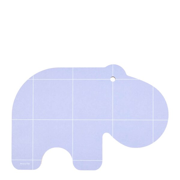 Muurla Fauna skärbräda/serveringsbricka Flodhäst 31x21 cm lila