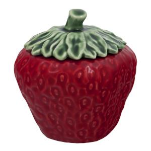 Bordallo Pinheiro Strawberries Terrin/Skål med lock 0,45 L Röd