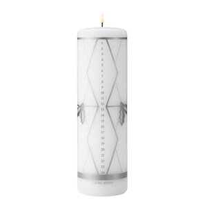 Georg Jensen 2026 kalenderljus 20 cm silvertryck