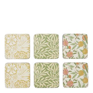 Spode Morris & Co glasunderlägg 6-pack Simply Mixed 