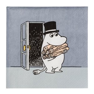 MoominArabia Mumin servetter 33x33 cm 20-pack Muminpappan grå