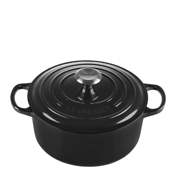 Le Creuset Signature gjutjärnsgryta rund 24 cm 4,2 L Black Blank