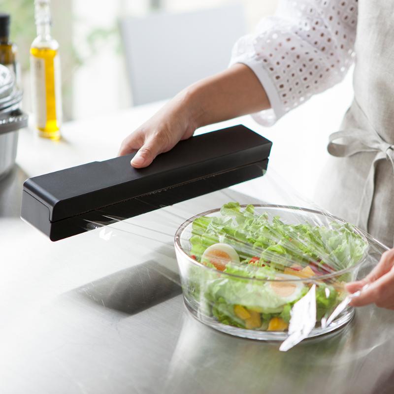 Yamazaki, Tower Behållare till plastfolie 33 cm Svart - Kitch'n