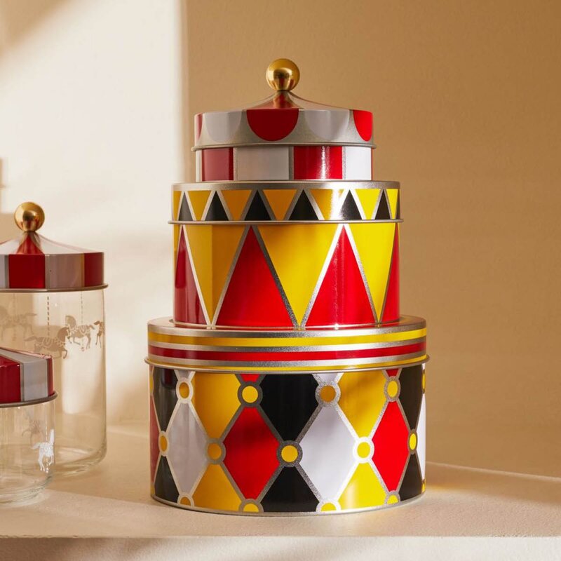 Alessi Circus plåtburk set 3 delar multi